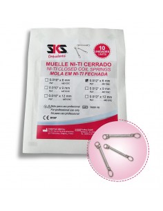 RESORTE NITI SKS corto p/cerrar espacios 0.010 x 12 mm 10 ud